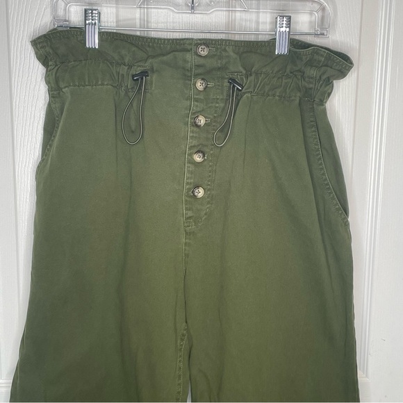 Urban Outfitters Terra Paperbag Ultra High Waisted Pants Y2K Grunge in Green L - Picture 4 of 12